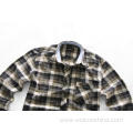 No Pilling Pure Cotton Men Frosted Plaid Shirt